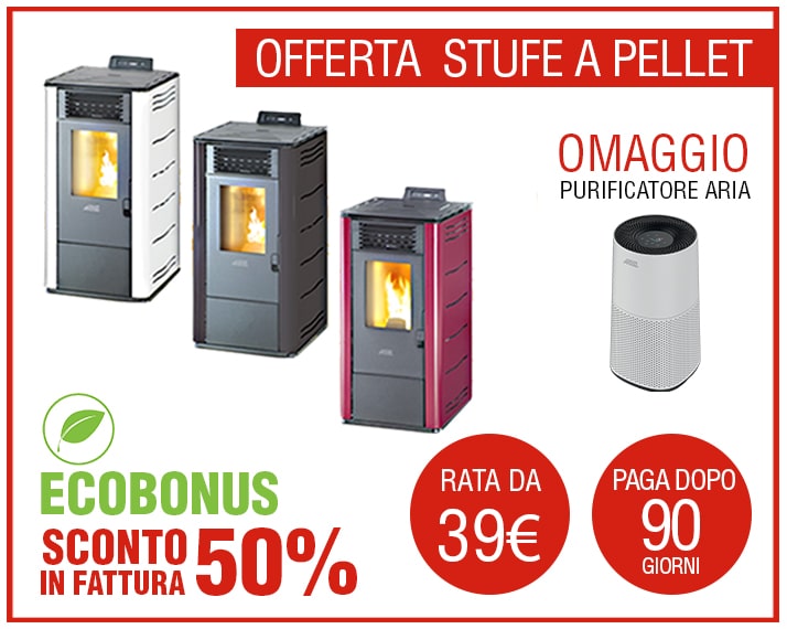 Offerta Ecobonus stufe a pellet e purificatore d'aria in omaggio Offerta Ecobonus stufe a pellet e purificatore d'aria in omaggio
