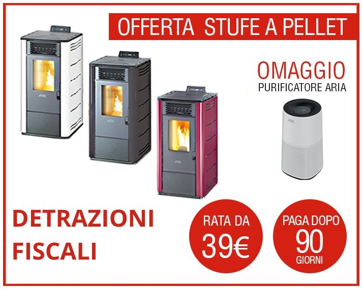 Offerta Ecobonus stufe a pellet e purificatore d'aria in omaggio