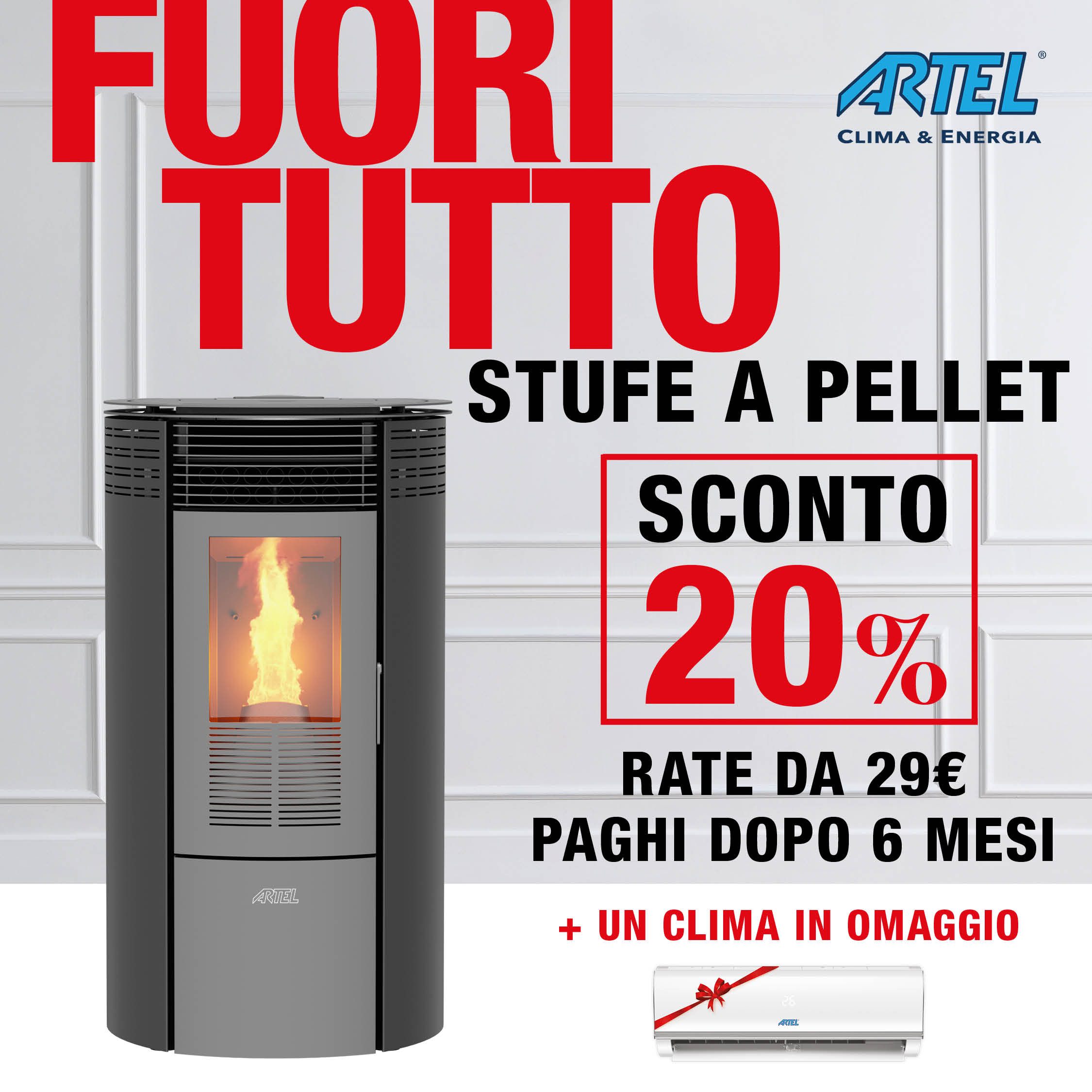 Offerta Ecobonus stufe a pellet e purificatore d'aria in omaggio